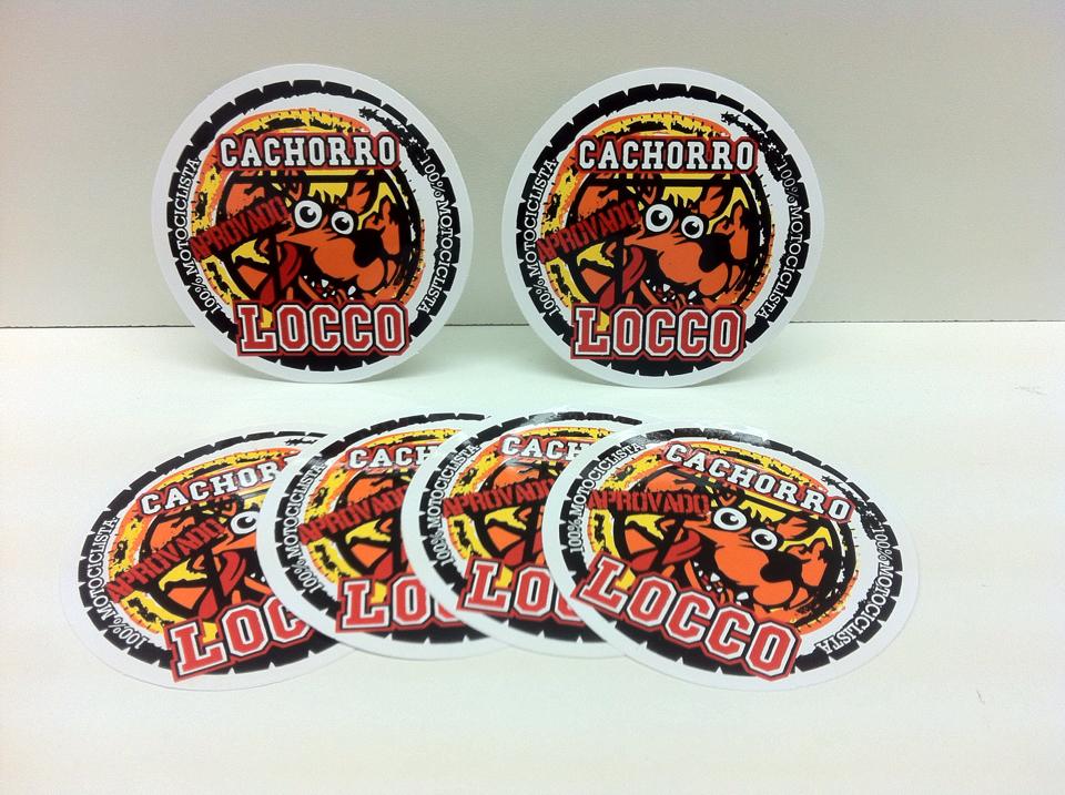 Produtos com adesivos redondo
